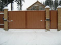 Ворота-Doorhan-с-автоматикой-Came-(рычажные), цвет Cherry