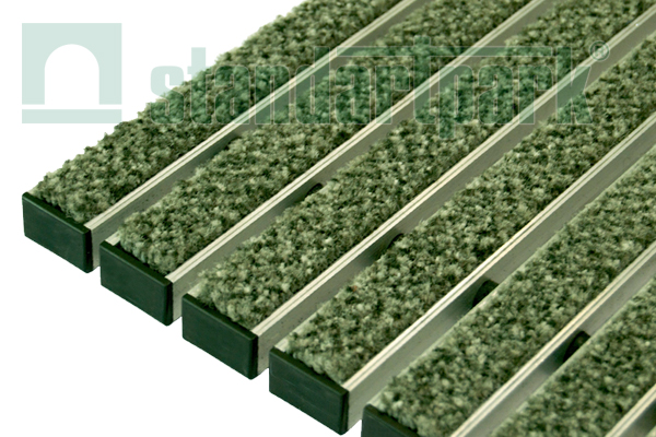 Standartpark  Придверная Алюминевая решетка грязезащита с ковровым покрытием Сити текстиль плюс 600/400 1022 Стандартпарк