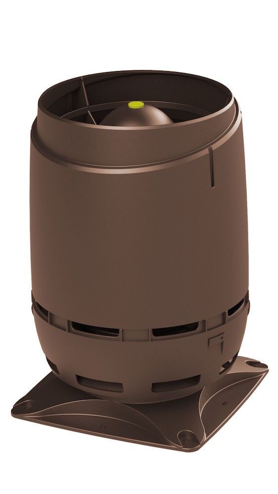 S -125 вентиляционный выход с основанием 250x250мм FLOW Vilpe, коричневый (аналог RR32, RAL8017)