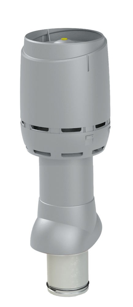 Теплоизолированный вентиляционный выход 125/160/500 FLOW Vilpe, Светло-серый (аналог RR21, RAL7038)