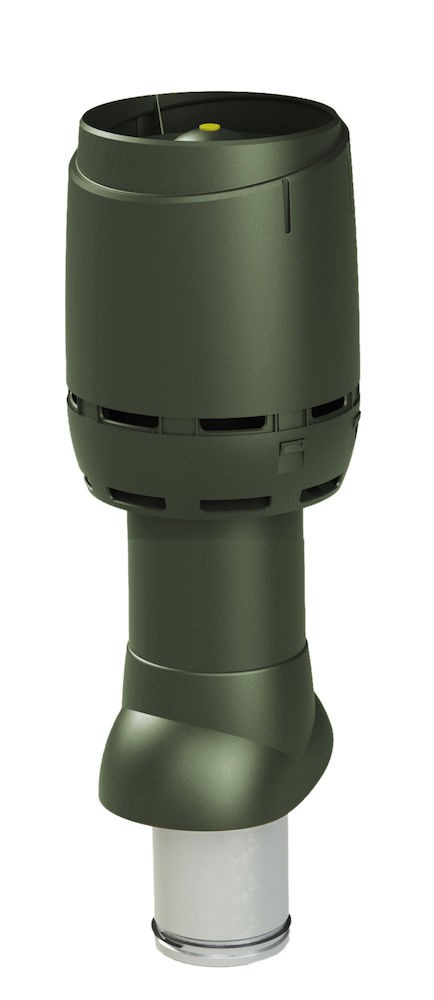 Теплоизолированный вентиляционный выход 125/160/500 FLOW Vilpe, зеленый (аналог RR11, RAL6020)