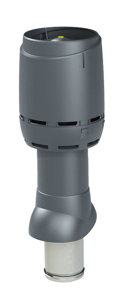 Теплоизолированный вентиляционный выход 125/160/500 FLOW Vilpe, серый (аналог RR23, RAL 7015)