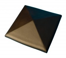 Gołowczyński  Керамическая шляпа 38х38  на столбы для заборов и ограждений графит колпак на столб для забора