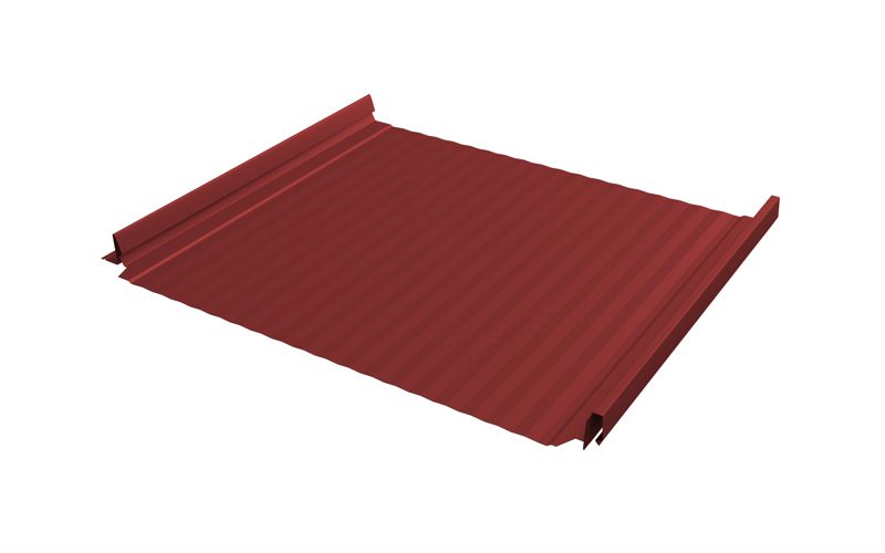 Кликфальц Pro Gofr GL 0.50мм 3005 (темно-красный) Velur с пленкой на замках {длины по спецификации}