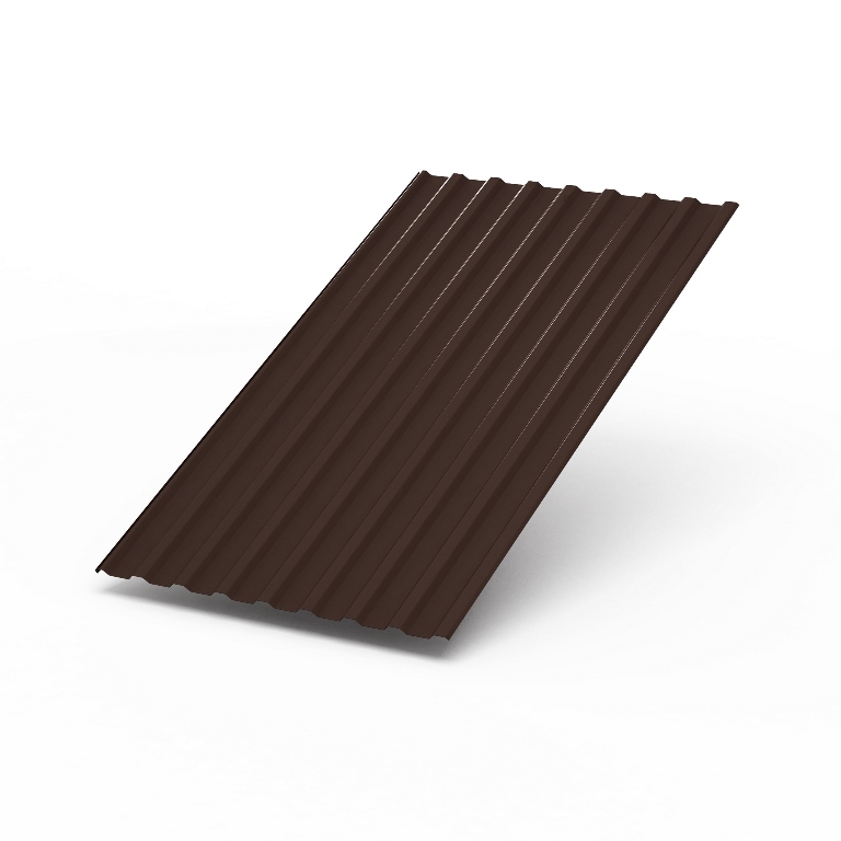 Профнастил МП-20 - B, R шоколадно-коричневый 8017