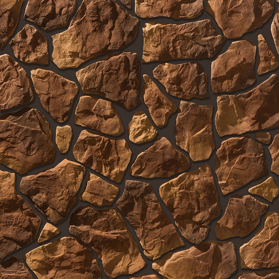 Leonardo Stone Искусственный камень Плоскость Бергамо 0,9 кв.м/уп, 345 (коричневый)
