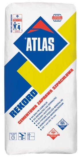 Atlas  ATLAS RECORD белая цементная шпатлевка 1-10мм Атлас
