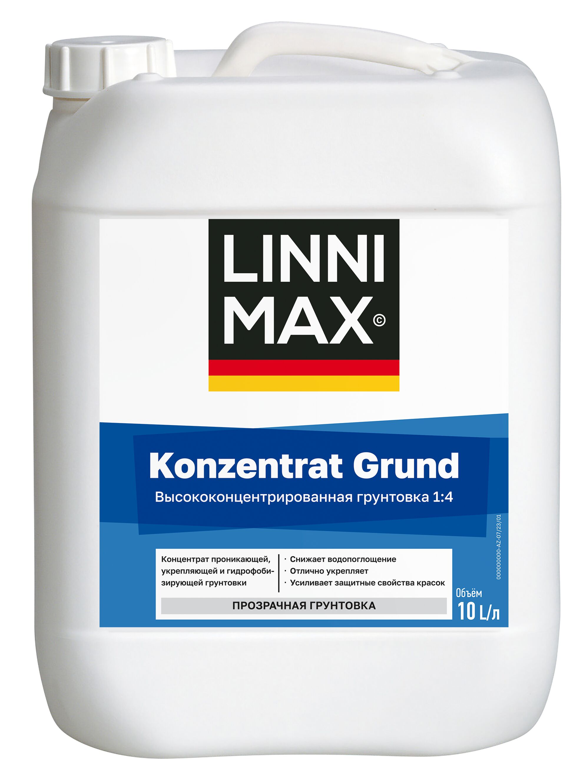 Konzentrat Grund (1:4) 10л Грунтовка-концентрат водно-дисперсионная LINNIMAX, LX Konzentrat Grund (1:4) 10 л