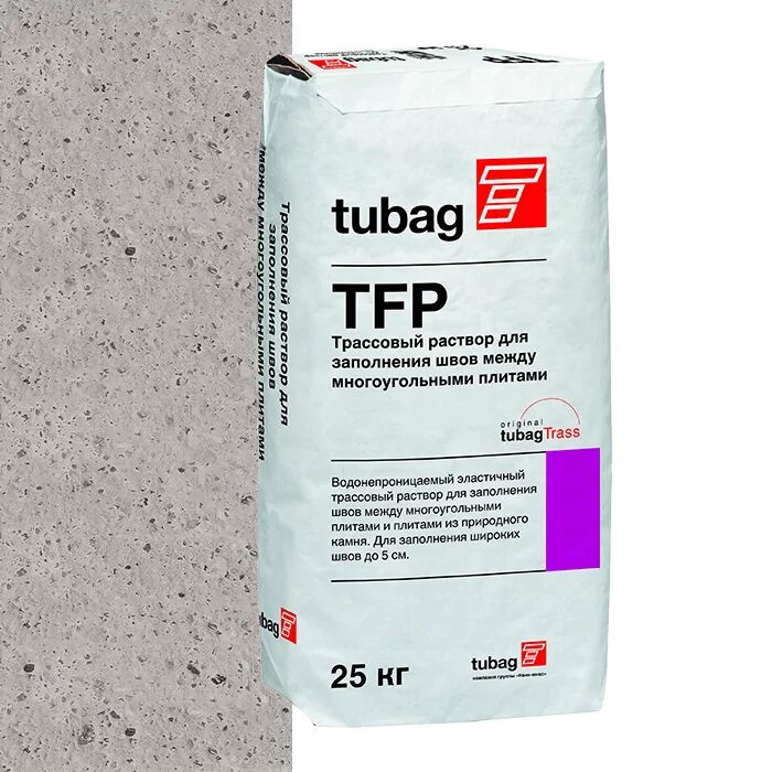 TFP	Трассовый раствор для заполнения швов для многоугольных плит, серый tubag, TFP	Трассовый раствор для заполнения швов для многоугольных плит, серый tubag