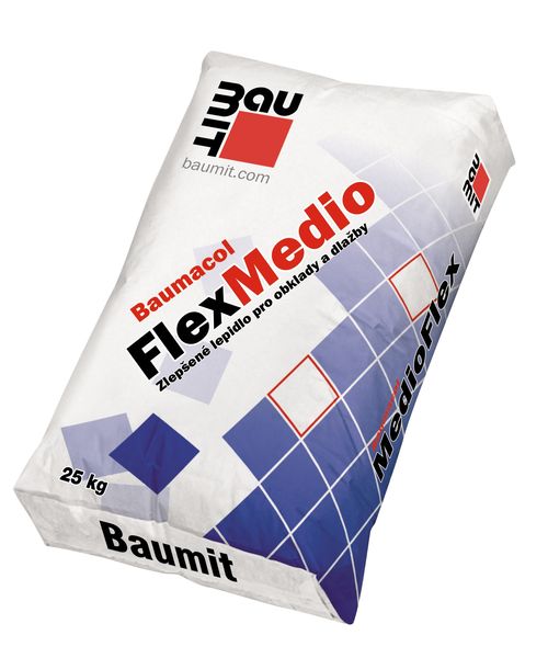 Baumacol FlexMedio 25 кг Толстослойный эластичный плиточный клей Baumit