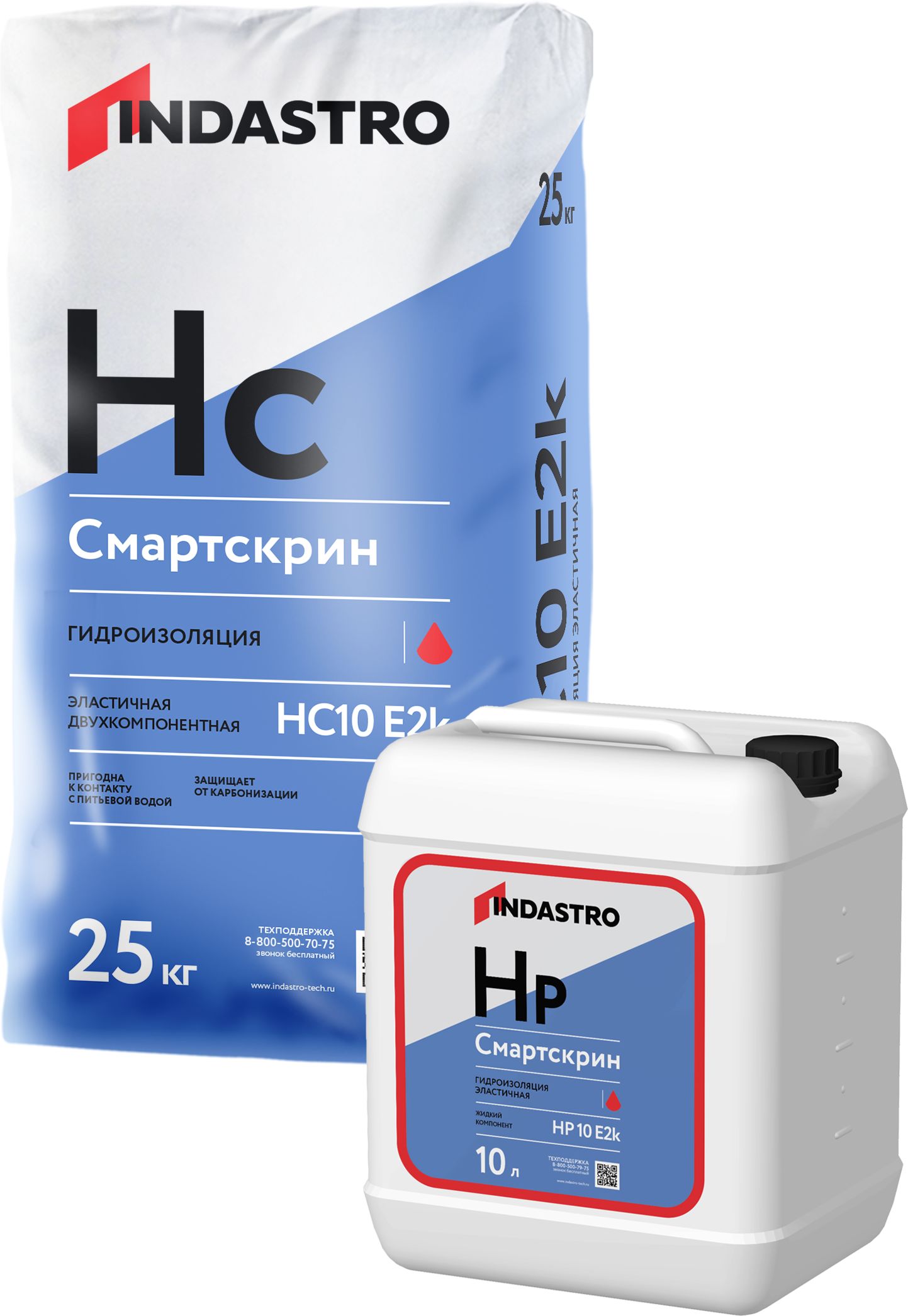 Эластичная гидроизоляция Смартскрин HC10 E2k (сухой компонент) 25 кг