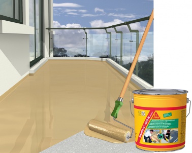 Sika  Sikafloor-400N Elastic 1К эластичное, гидроизоляционное, стойкое к УФ напольное ПУ покрытие для балконов, террас и т.д. Однокомпонентное, цветное, стойкое к атмосферным воздействиям, способное перекрывать трещины напольное покрытие. Высокая эластичн
