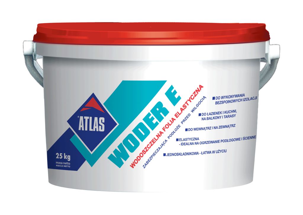Atlas  Атлас WODER E - Эластичная водонепроницаемая масса (1-5 мм), гидроизоляция бассейнов, гидрофобизатор