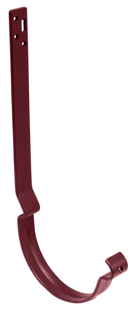 Кронштейн желоба длинный полоса металлический D125, Кронштейн желоба длинный полоса 3005 темно-красный
