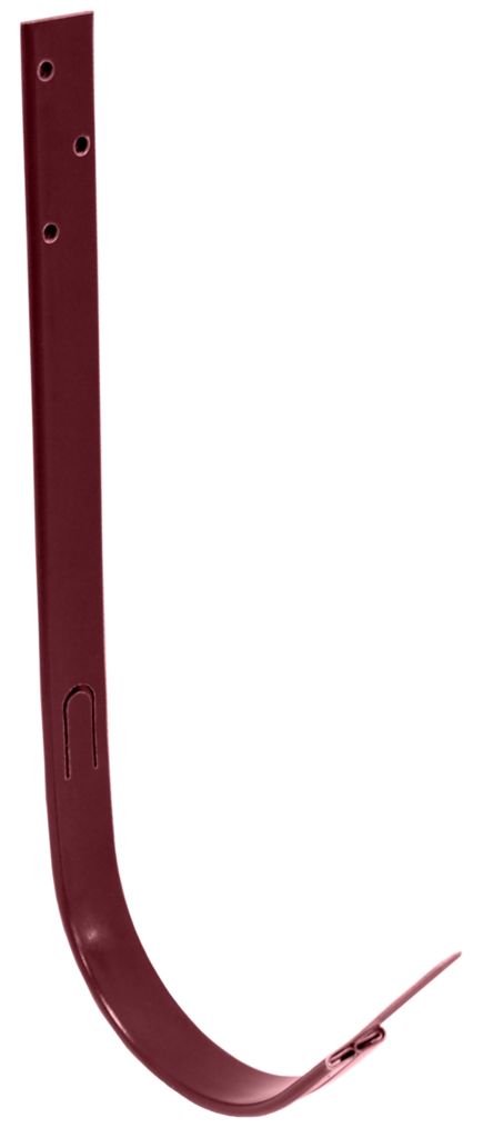 Кронштейн желоба длинный металлический D125, Кронштейн желоба длинный 3005 темно-красный