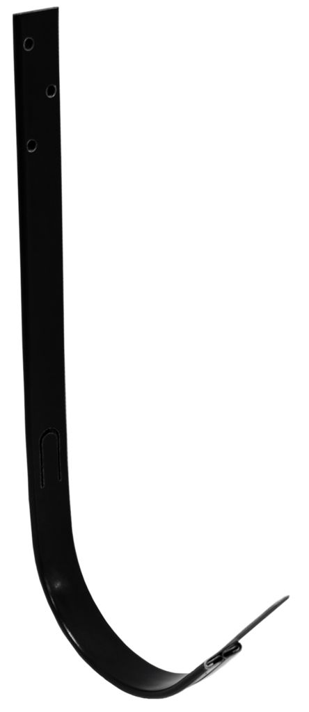 Кронштейн желоба длинный металлический D125, Кронштейн желоба длинный 9005 черный