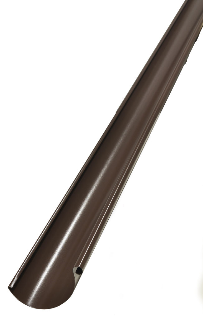 Желоб водосточный металлический Icopal D125х4000мм, желоб металлический коричневый