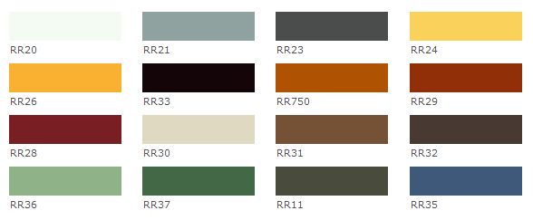 Цветовая карта RACOLOR