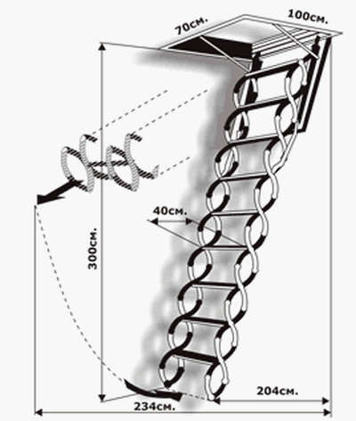 Элемент лестницы NOZYCOWE TERMO (36см)