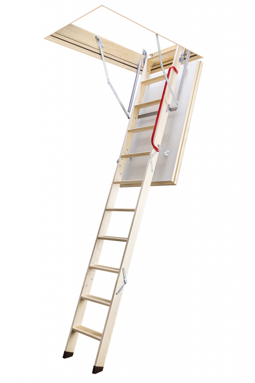 Fakro LTK 70х120х280см деревянная теплоизоляционная чердачная лестница (Факро), Лестница чердачная термо LTK 70х120х280 Fakro