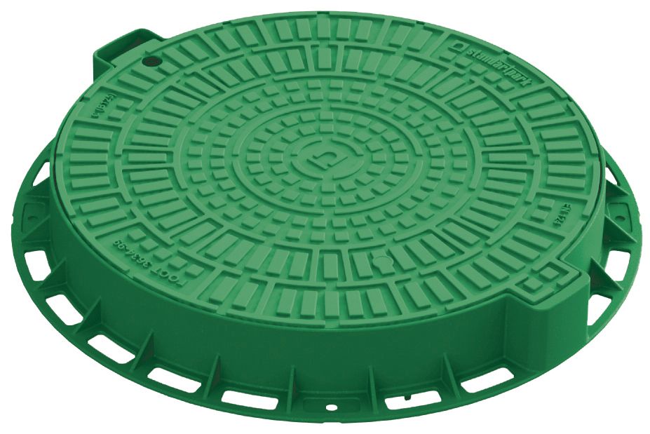 Люк садовый пластиковый зелёный «Лого» Л-60.80.10-ПП 35188-82Л