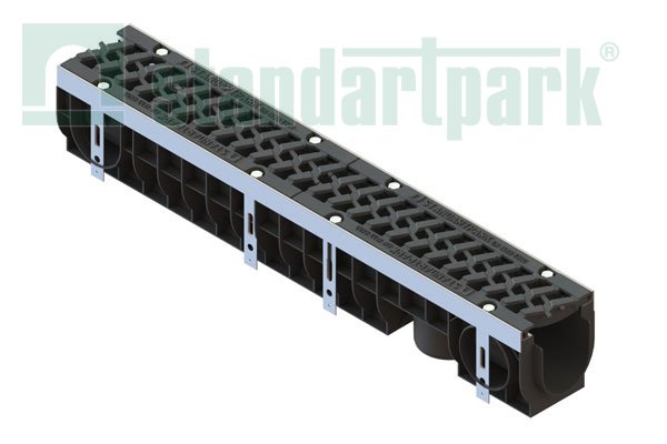 Лоток водоотводный PolyMax Drive ЛВ-10.16.16-ПП пластиковый с решеткой Drive РВ-10.15.50 "шина"-ВЧ кл.Е купить в Санкт-Петербурге Лоток водоотводный PolyMax Drive ЛВ-10.16.16-ПП пластиковый с решеткой Drive РВ-10.15.50 "шина"-ВЧ кл.Е