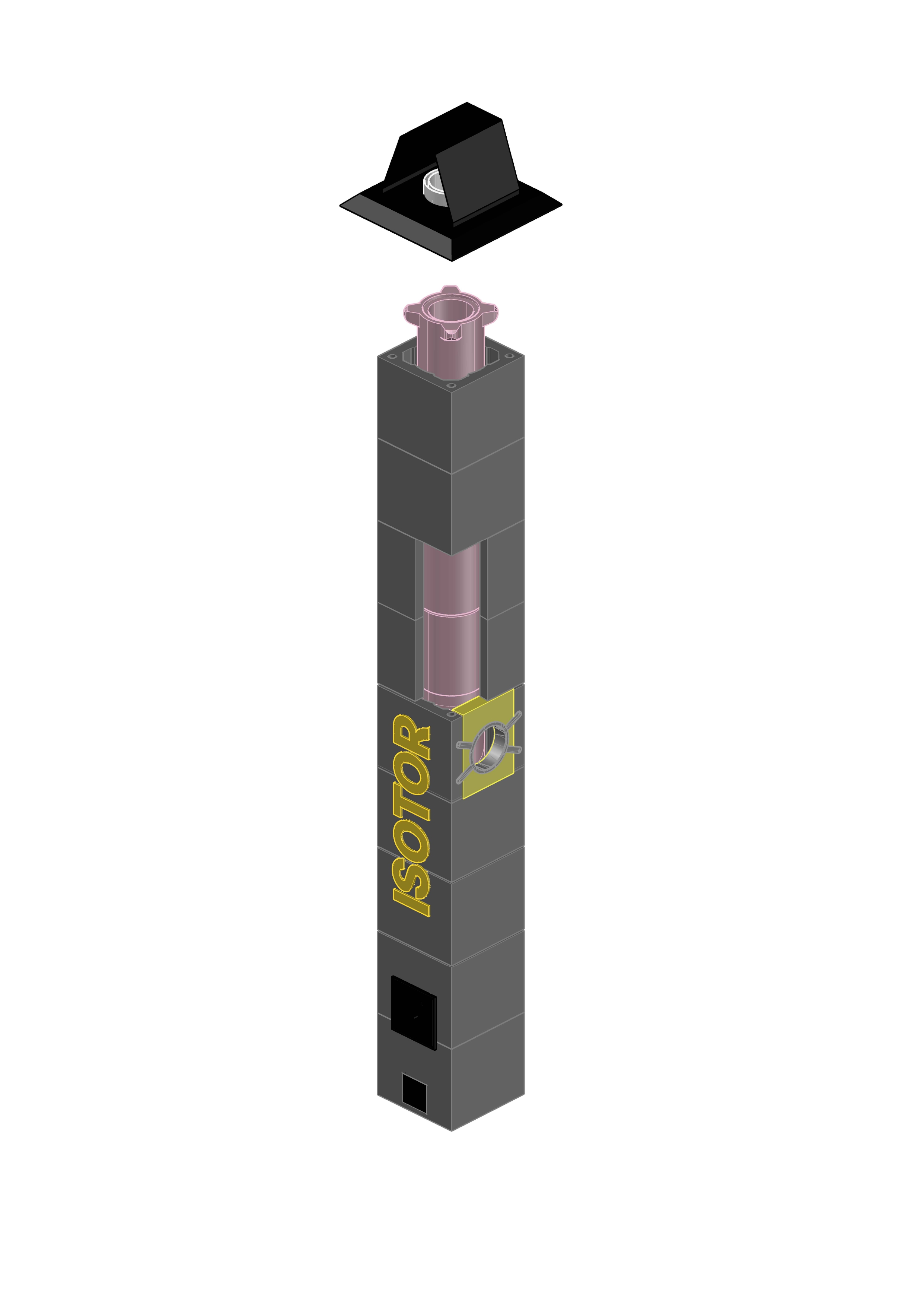 ISOTOR Комплект основания 3м Ø16 подкл150, Schiedel, ISOTOR Комплект основания 3м Ø16 подкл150, Schiedel