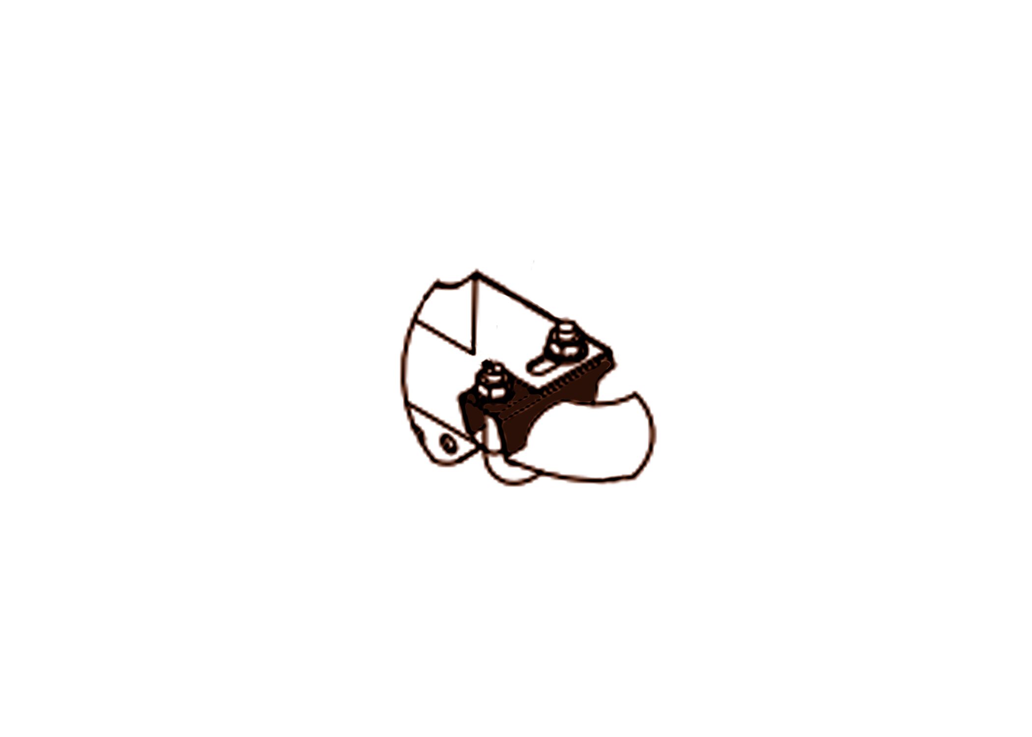 Кронштейн хомута оцинк. BORGE, темно-коричневый (RR32) 