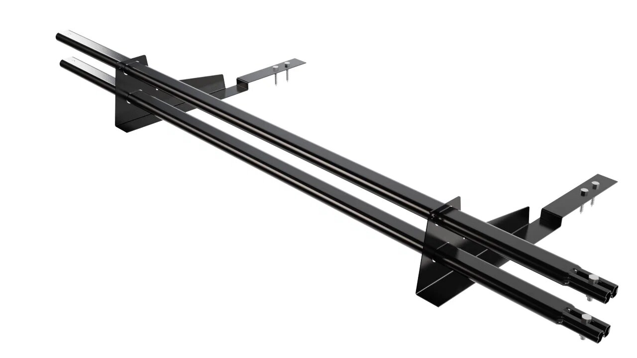 Снегозадержатель трубчатый 2оп 1.5м для композитной черепицы BORGE, черный (9005)
