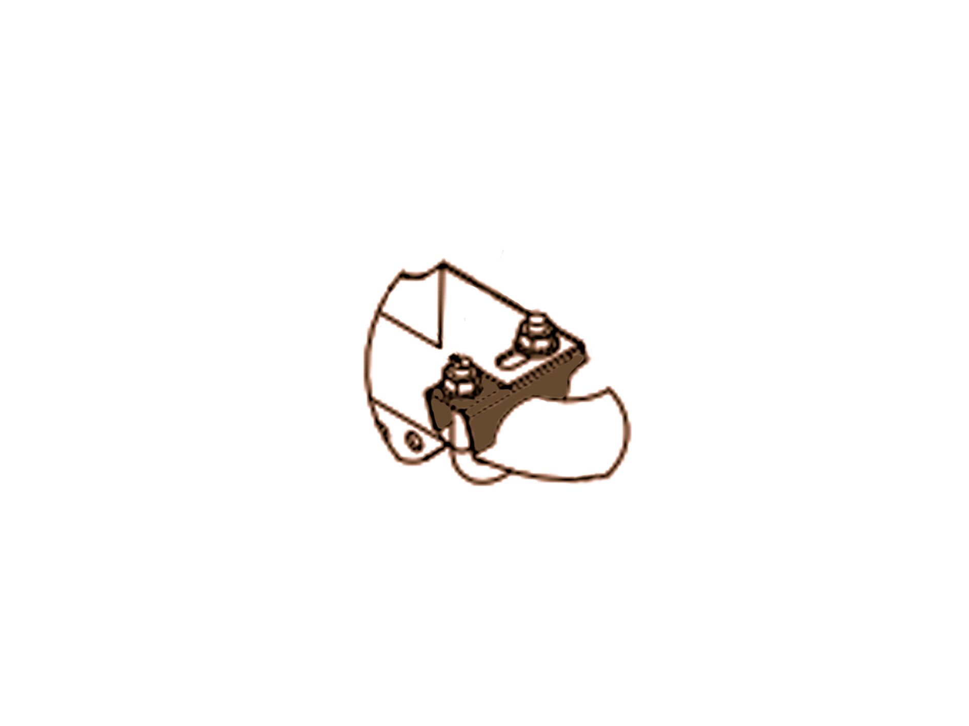 Кронштейн хомута оцинк. BORGE, коричневый (8017)