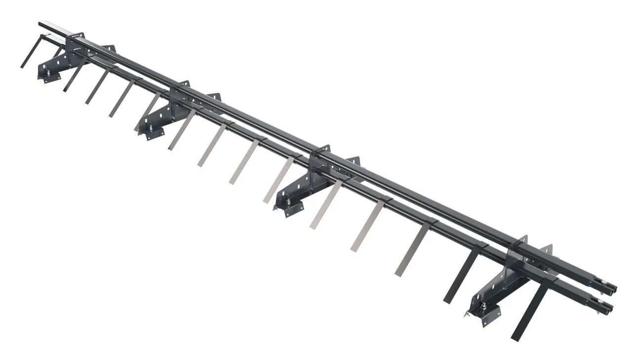 Снегозадержатель трубчатый BORGE для профнастила Н-60, Н-75,  3м, антрацитово-серый (7016)