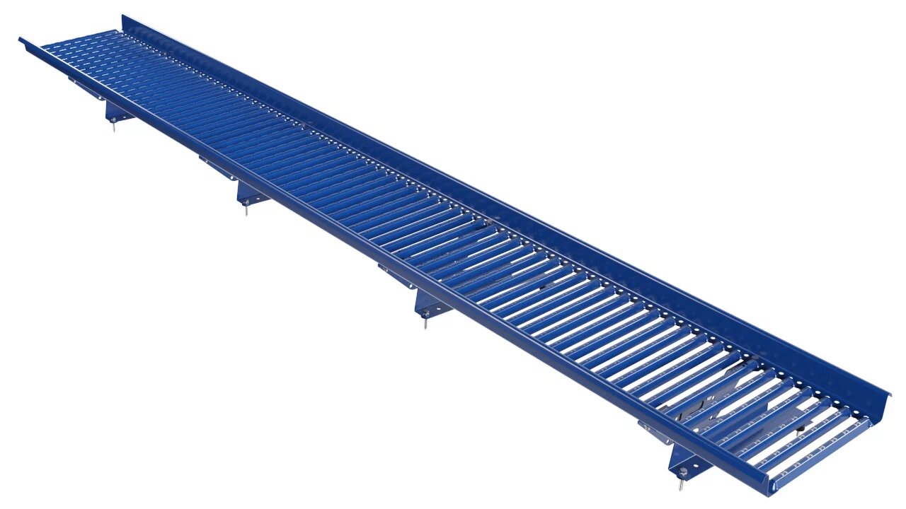 Переходной мостик Borge для металлочерепицы с высокой ступенькой (длина волны 400мм) 3м, синий (5005)