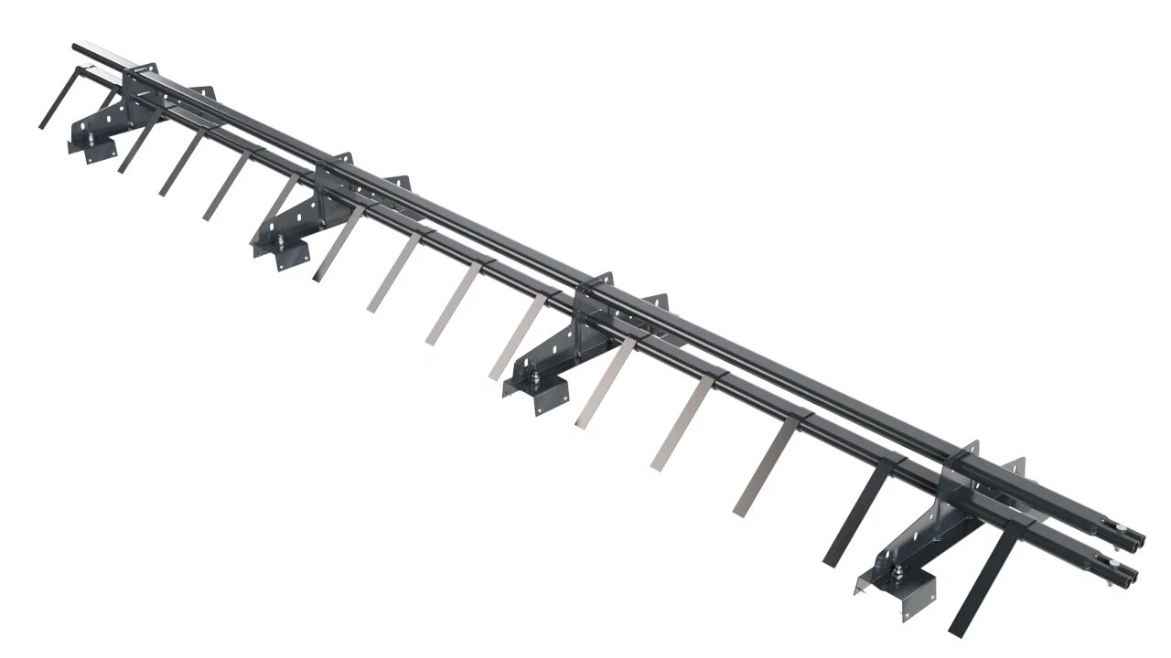 Снегозадержатель трубчатый BORGE для профнастила Н-114,  3м, антрацитово-серый (7016) 