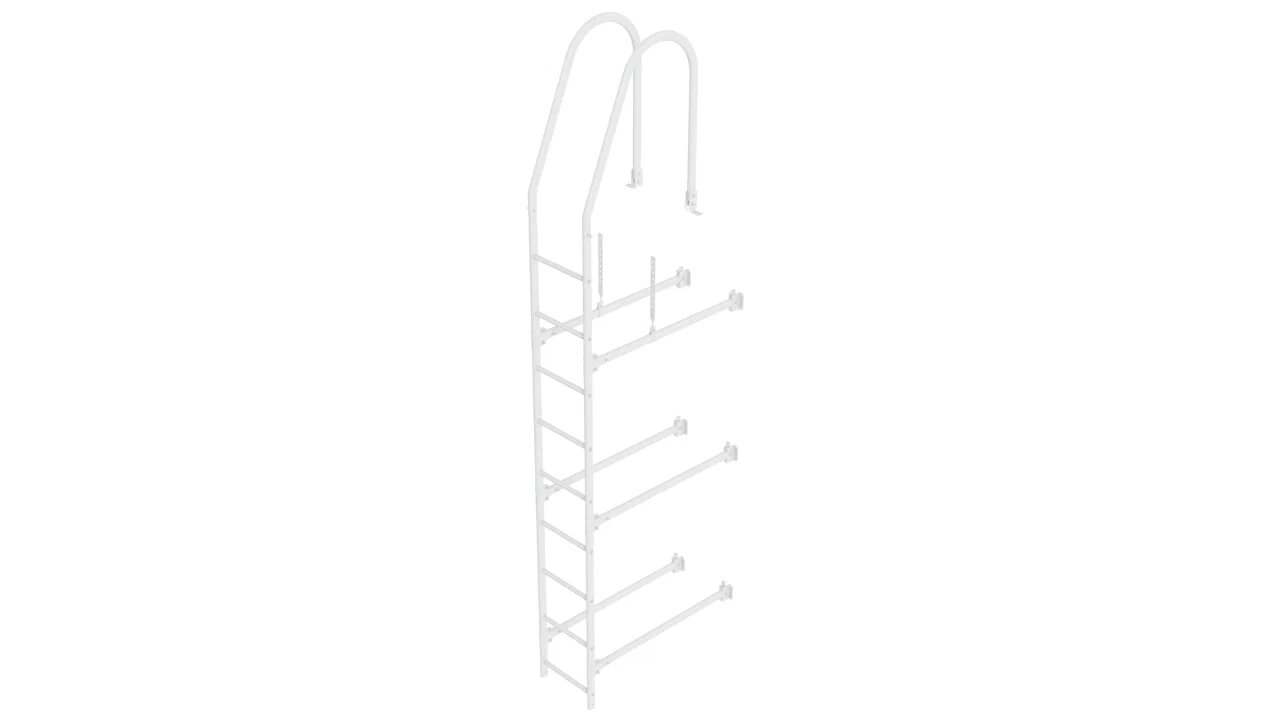 Комплект фасадной лестницы Borge <b>(Верхняя секция)</b> 2,7м , белый (9003)