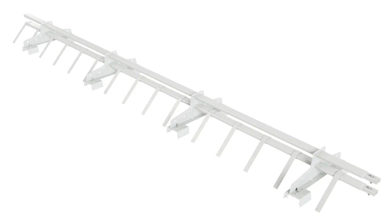Снегозадержатель трубчатый BORGE для профнастила Н-114,  3м, белый (9003)