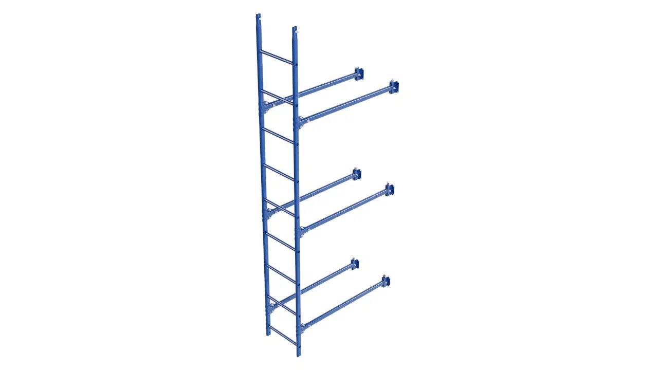 Комплект фасадной лестницы Borge (Нижняя секция) 2,7м , синий (5005)
