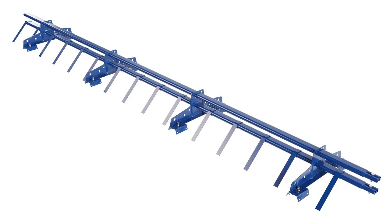 Снегозадержатель трубчатый BORGE для профнастила Н-60, Н-75,  3м, синий (5005)