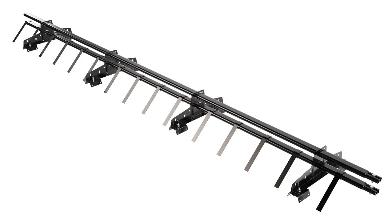 Снегозадержатель трубчатый BORGE для профнастила Н-60, Н-75,  3м, черный (9005)