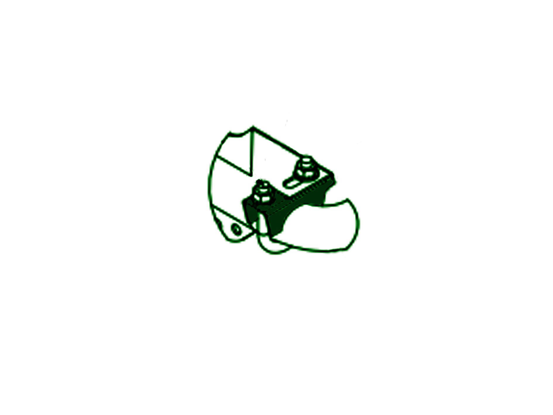 Кронштейн хомута оцинк. BORGE, темно-зеленый (6005) BORGE