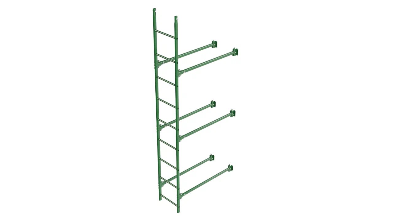Комплект фасадной лестницы Borge (Нижняя секция) 2,7м , зеленый (6002)