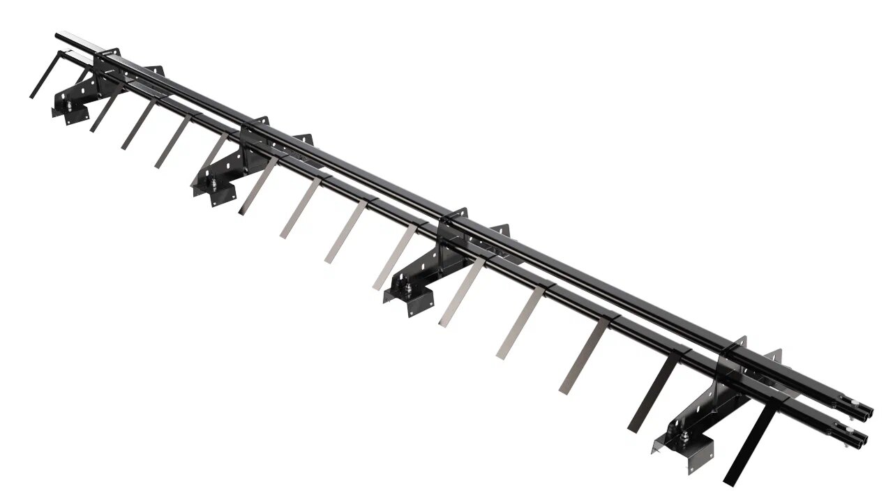 Снегозадержатель трубчатый BORGE для профнастила Н-114,  3м, черный (9005)