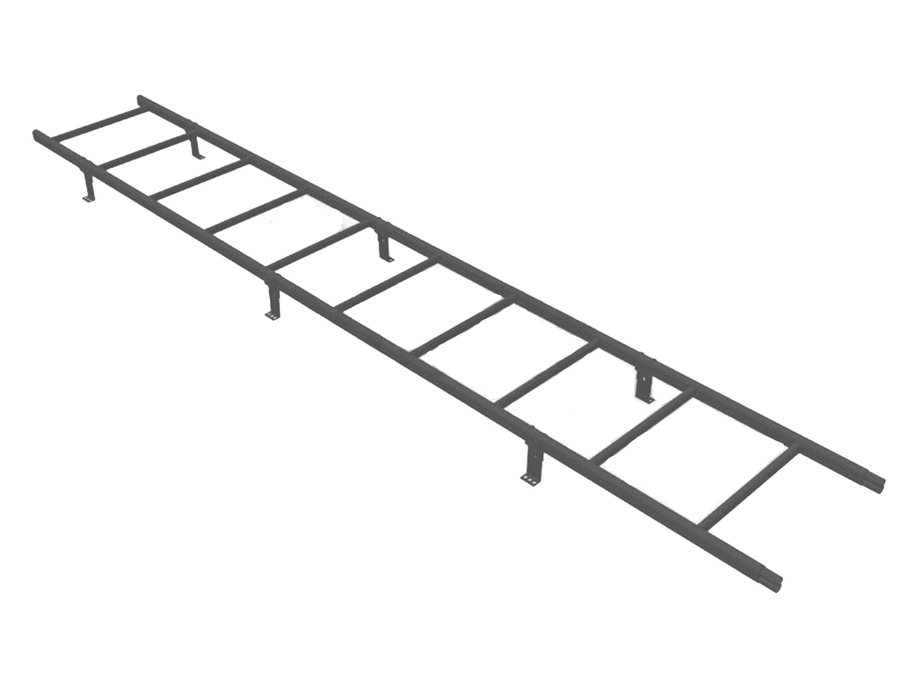 Комплект лестница кровельная 2.7м для профнастила Н-60 H-75 BORGE, светло-серый (7004) 