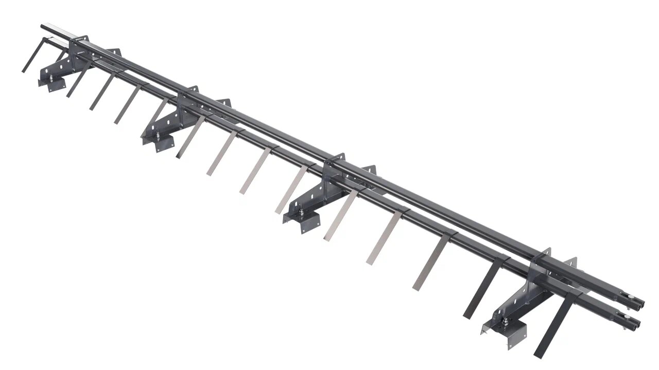 Снегозадержатель трубчатый BORGE для профнастила Н-114,  3м, темно-серый (7024)