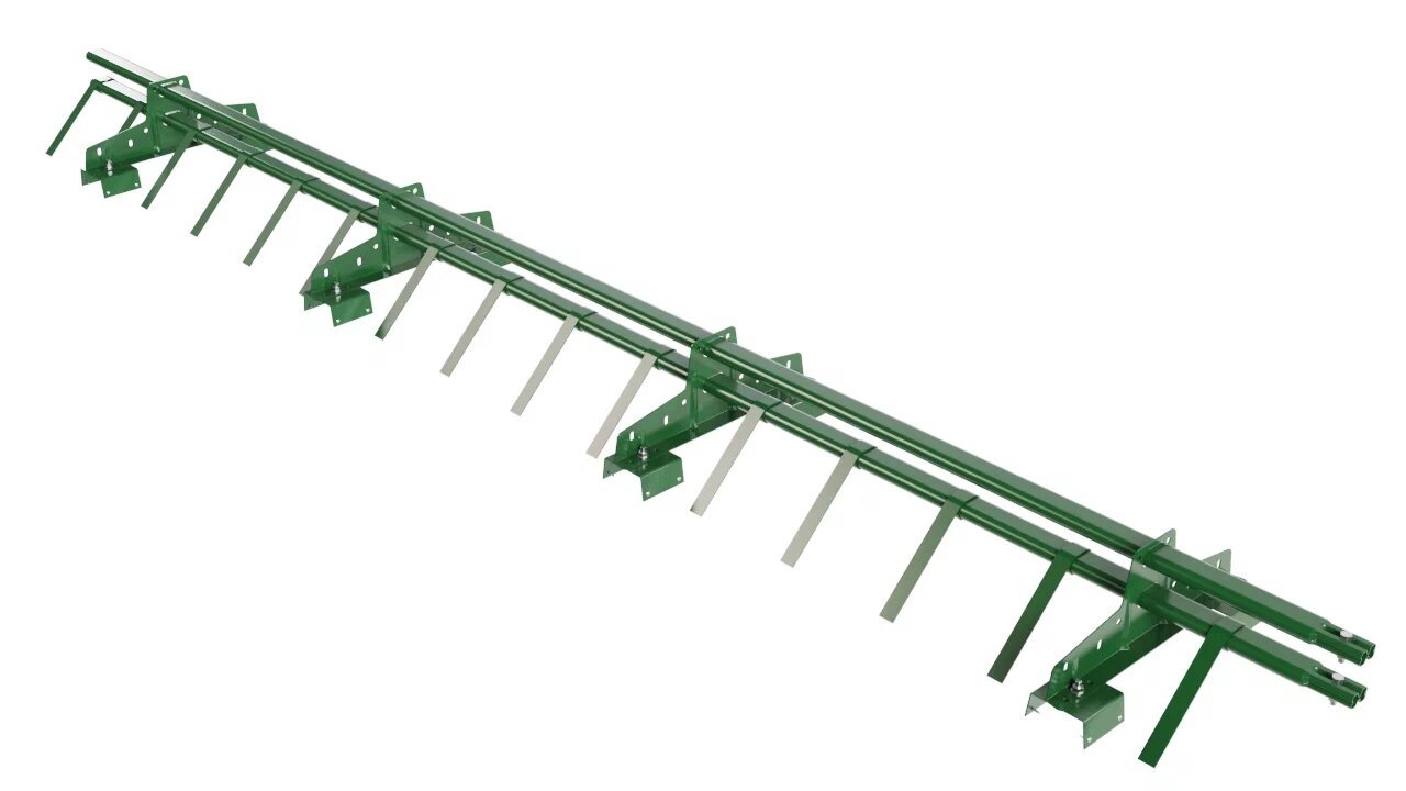 Снегозадержатель трубчатый BORGE для профнастила Н-114,  3м, зеленый (6002)