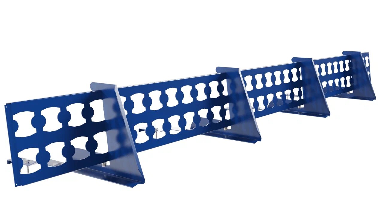 Снегозадержатель решетчатый 4оп 2.5м для черепицы BORGE, синий (5005)