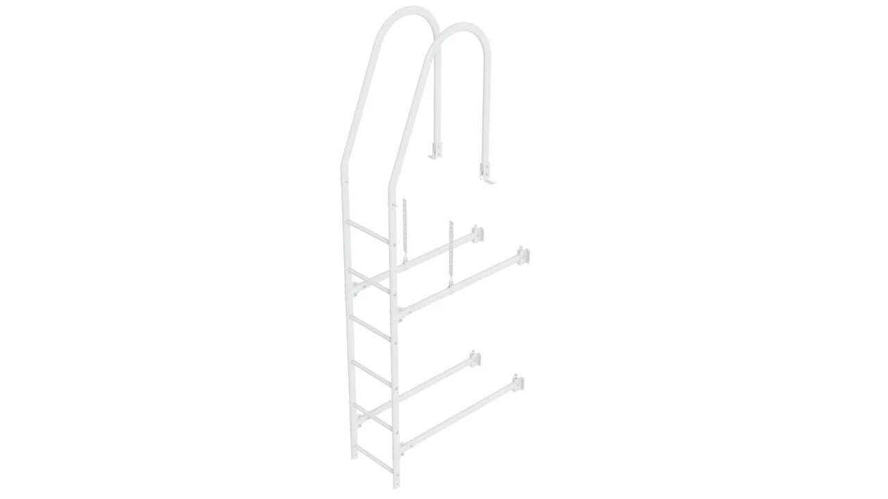 Комплект фасадной лестницы Borge <b>(Верхняя секция)</b> 1,8м , белый (9003)