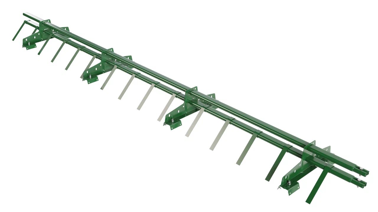 Снегозадержатель трубчатый BORGE для профнастила Н-60, Н-75,  3м, зеленый (6002)