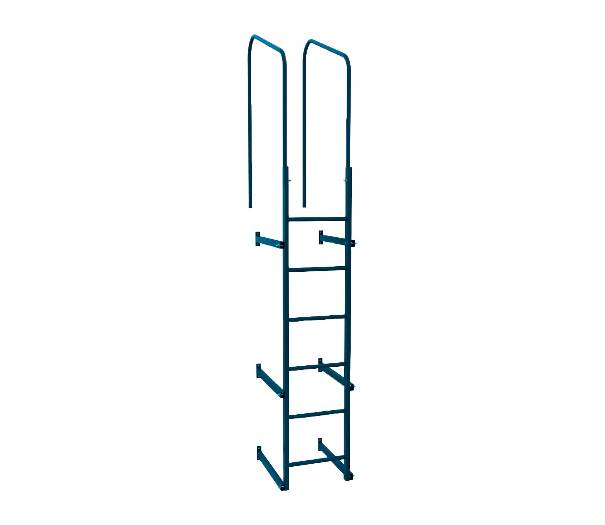 Лестница фасадная (в комплекте с уст. кроншт.) длина 3.0м оцинк. D-Bork, 5005 (синий)