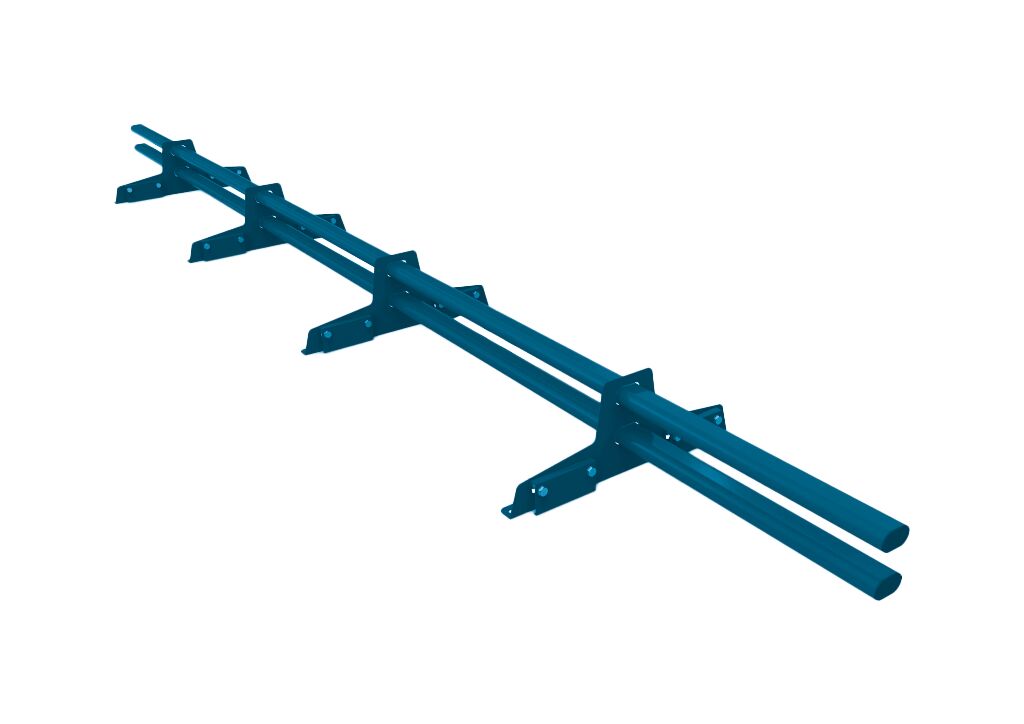 Снегозадержатель трубчатый для фальца 45х25мм длина 3.0м (3 оп) оцинк. D-Bork, 5005 (синий)