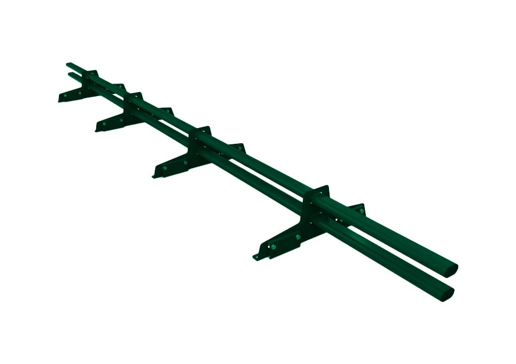 Снегозадержатель трубчатый для фальца 45х25мм длина 3.0м (3 оп) оцинк. D-Bork, 6005 (зелёный)